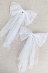 Tulle & Pearl Bow Clip