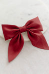 Red Matte Satin Bow