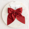 Red Matte Satin Bow