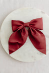 Red Matte Satin Bow