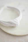 White Rib Knit Headband