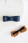 Leather Bow Clip