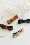 Leather Bow Clip